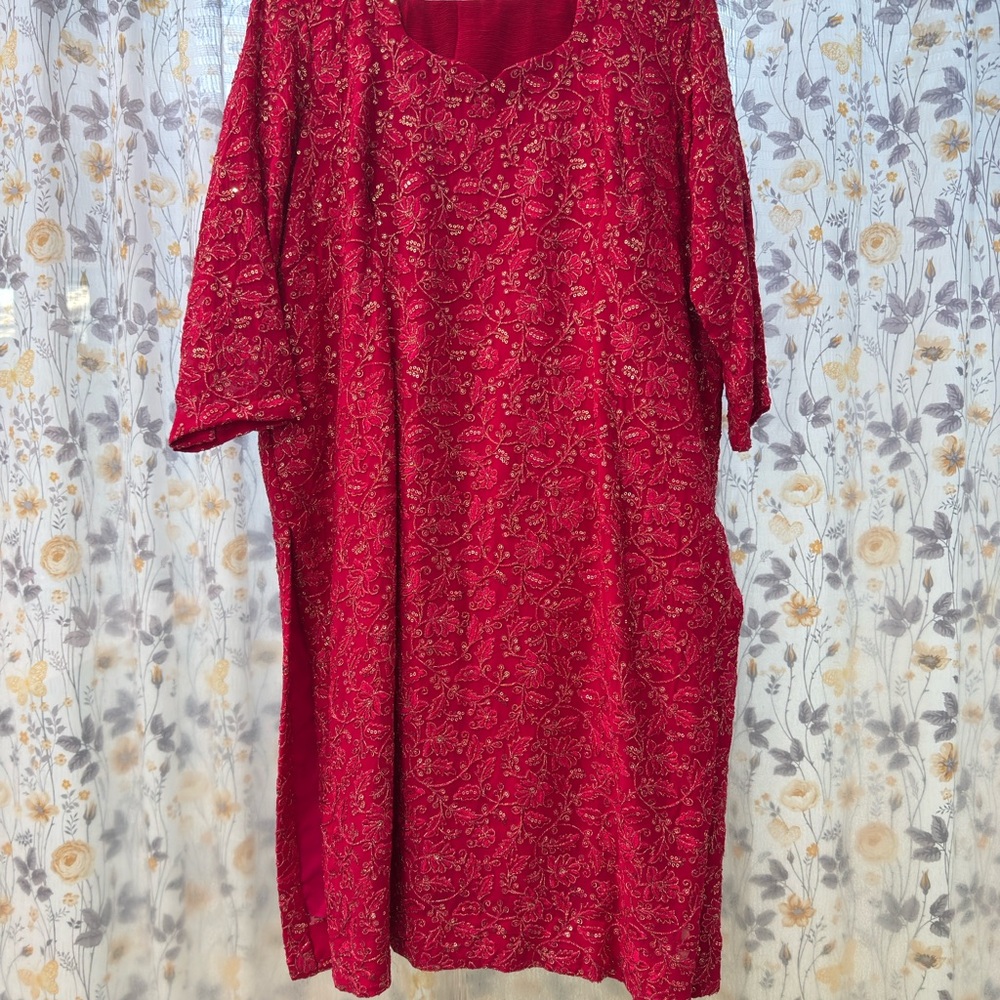 Ethnic Indian Wear Red Kurta